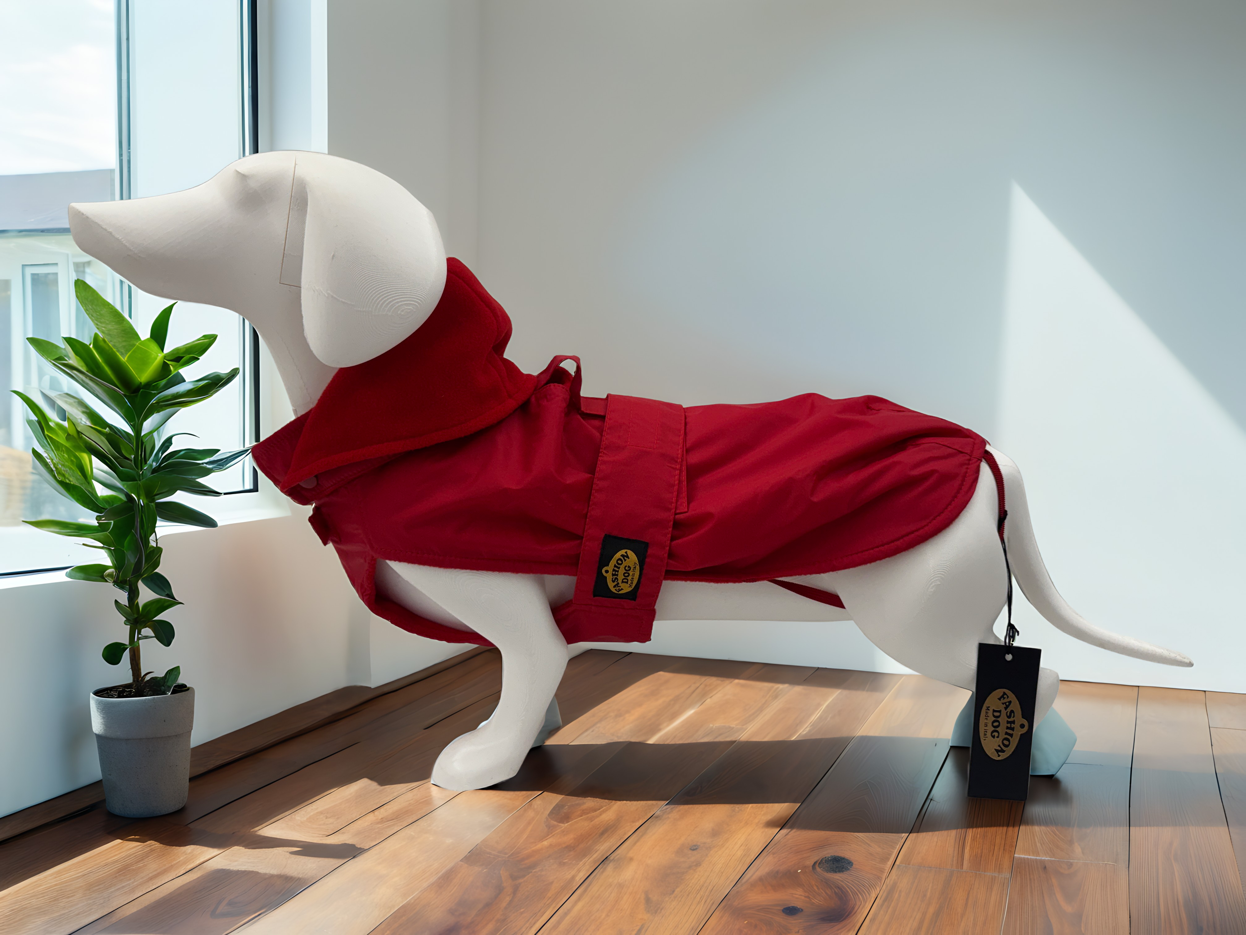 Cappottino impermeabile con cappuccio staccabile per Bassotto – Art. 1512