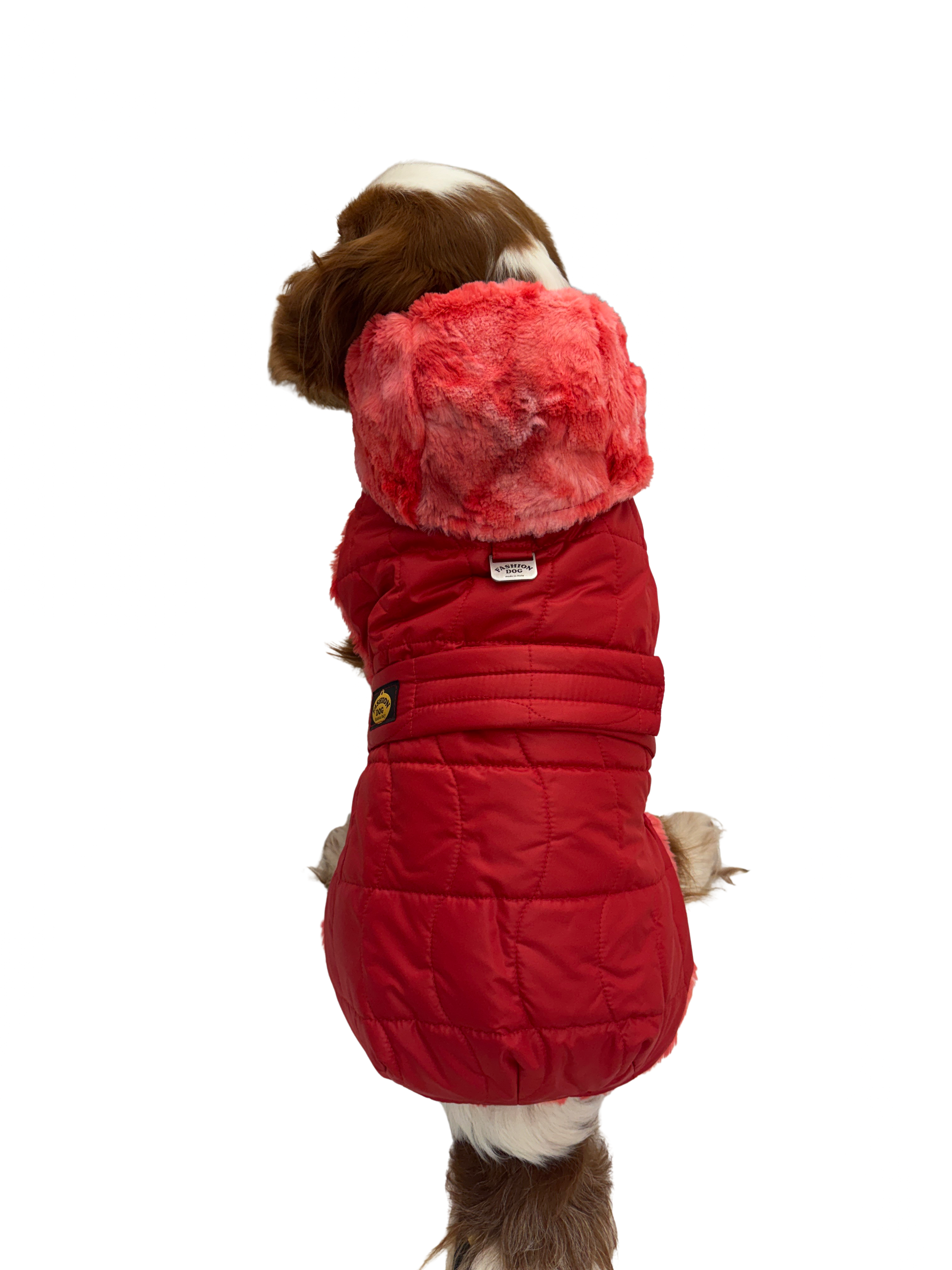 Cappotto trapuntato foderato in eco pelliccia con cappuccio rimovibile – Art. 118