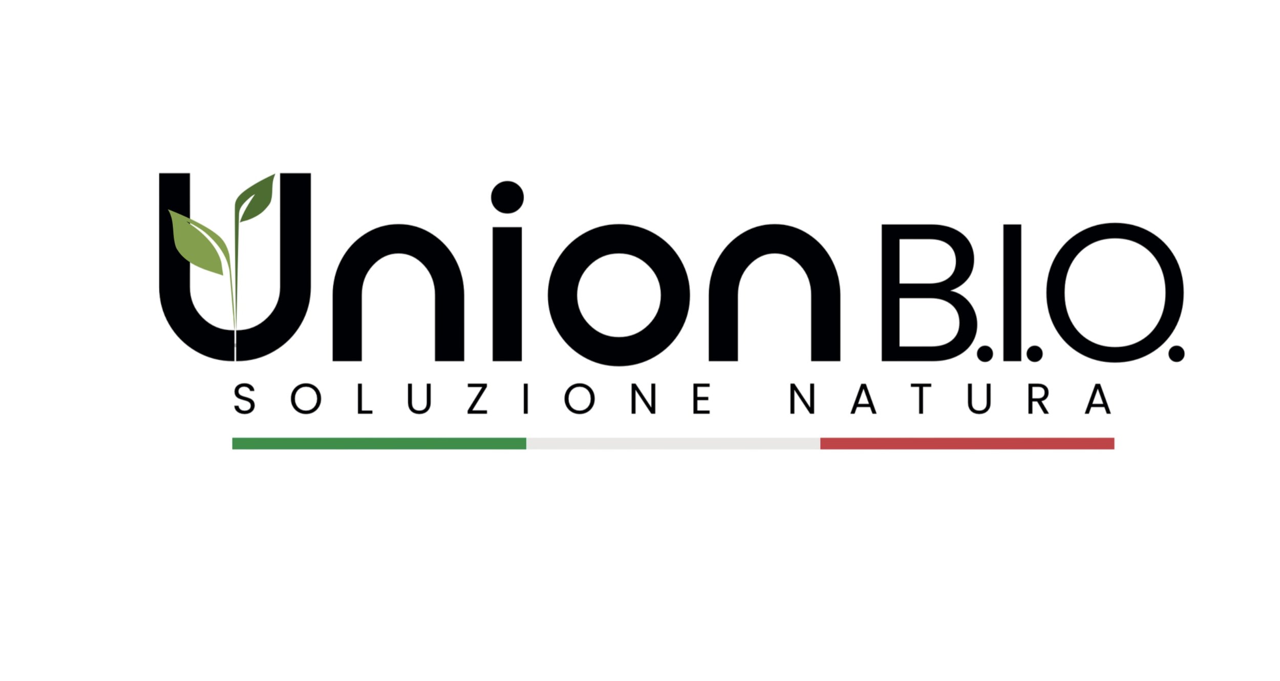 Logo di Unibio con il testo 'SOLUZIONE NATURA' e una linea tricolore italiana sottostante.