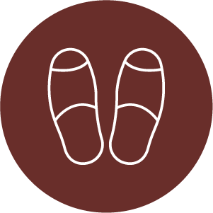 Line drawing of sliders on a red circle