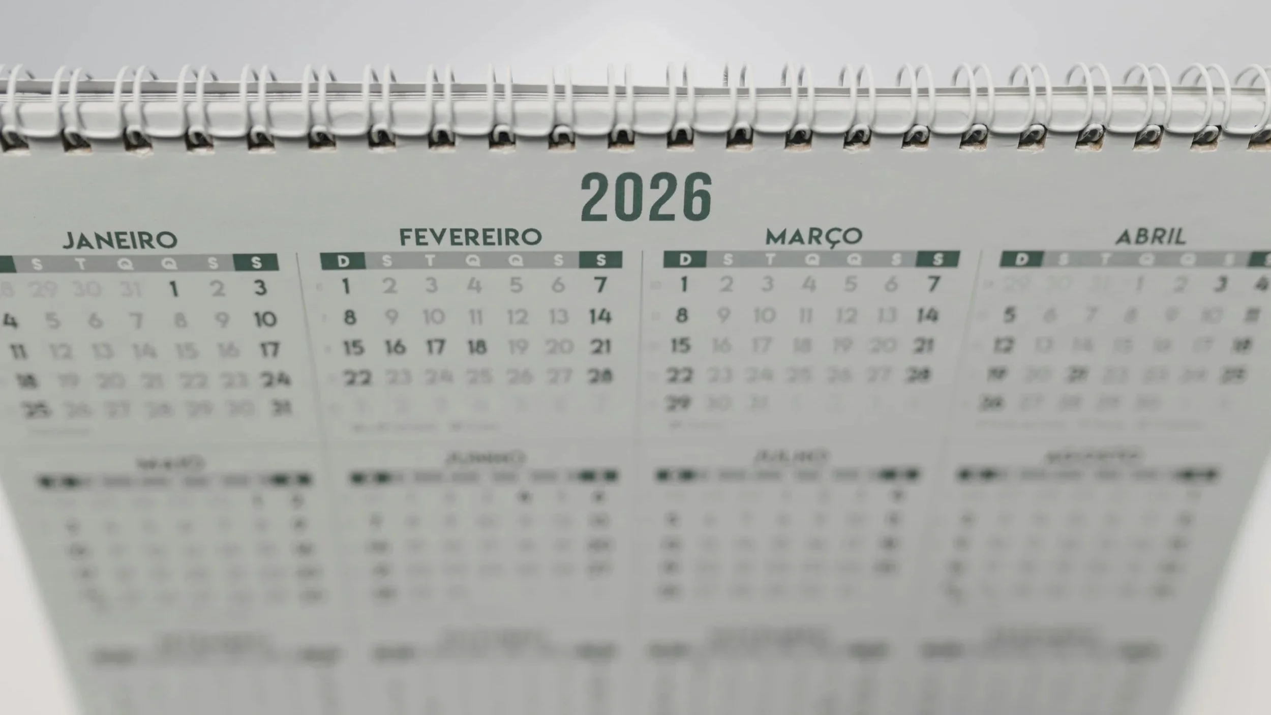 Calendar of new year 2026