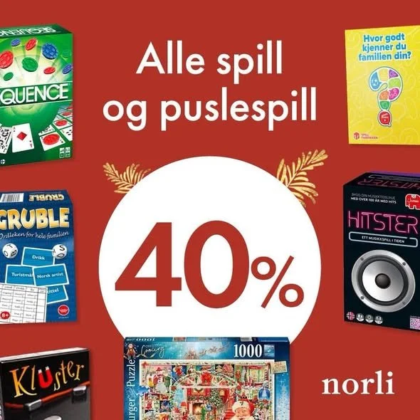 Spilltilbud -40%