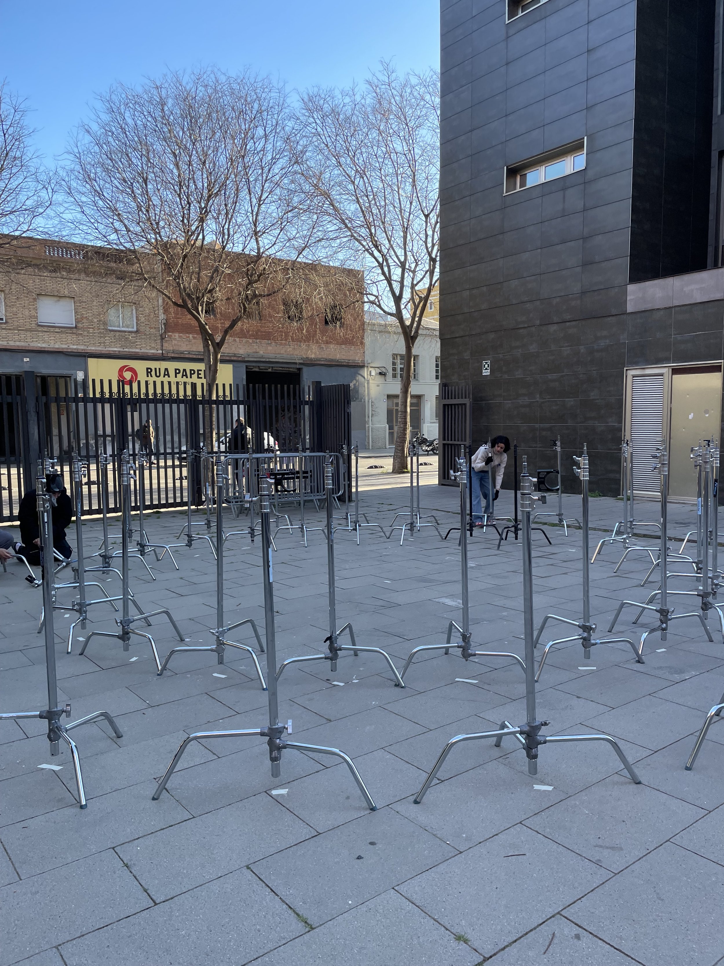 (17) working on the installation for the first day