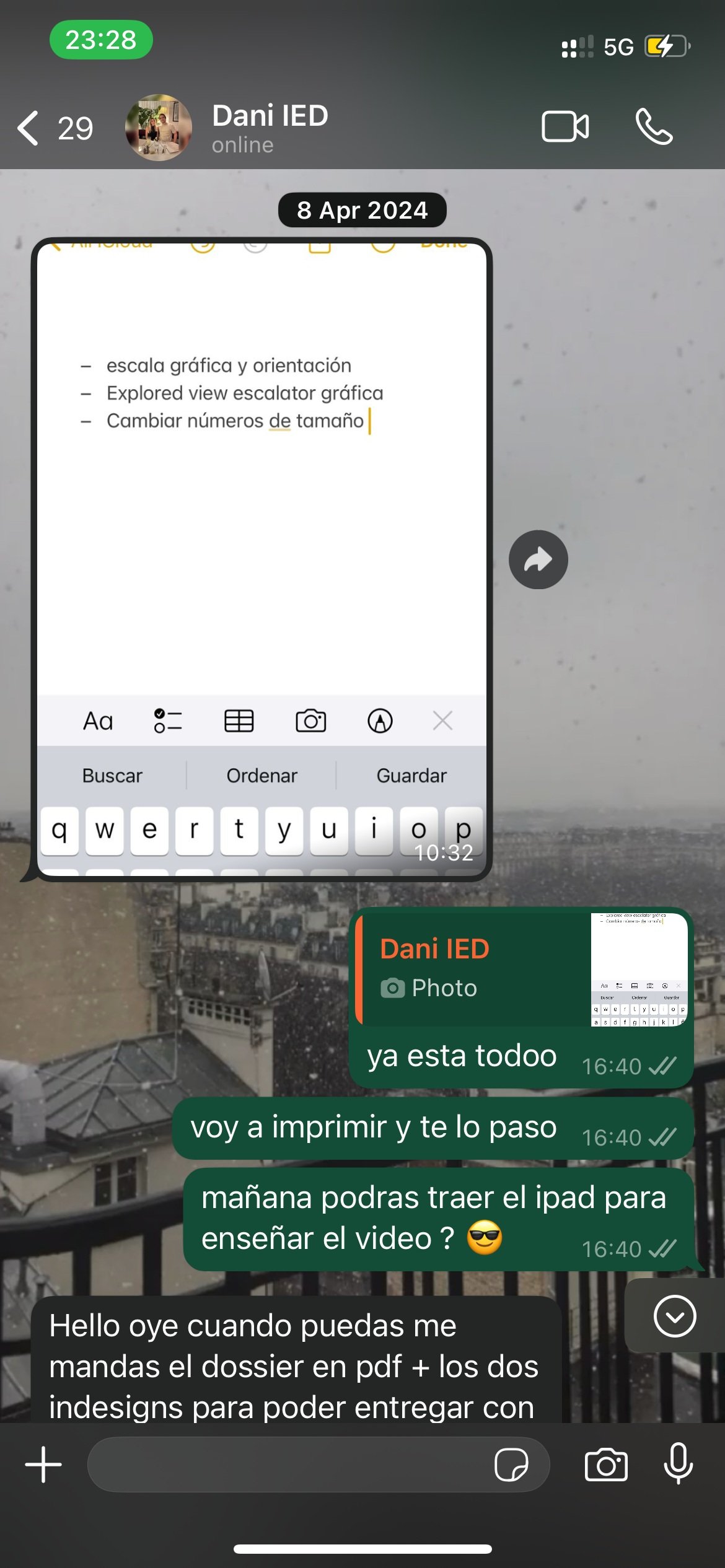 (8) conversation with Daniela (click to find out about her !)