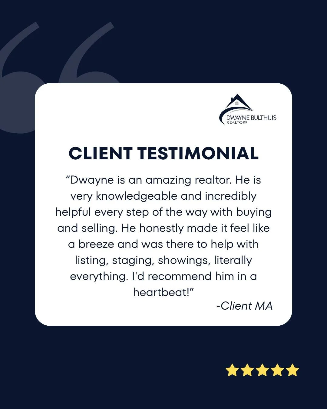 Reading words like this truly makes my day 🙏

Helping clients through every step &mdash; from listing and staging to closing &mdash; is what I love most about being a realtor. Knowing that it made the process feel like a breeze means everything.

Th