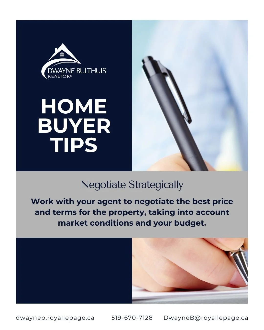 HOME BUYER TIP✍🏻

&ldquo;Negotiate Strategically&rdquo;

#homebuyertip #dwaynebulthuis #royallepage #financialsituation #realestate #realestateagent