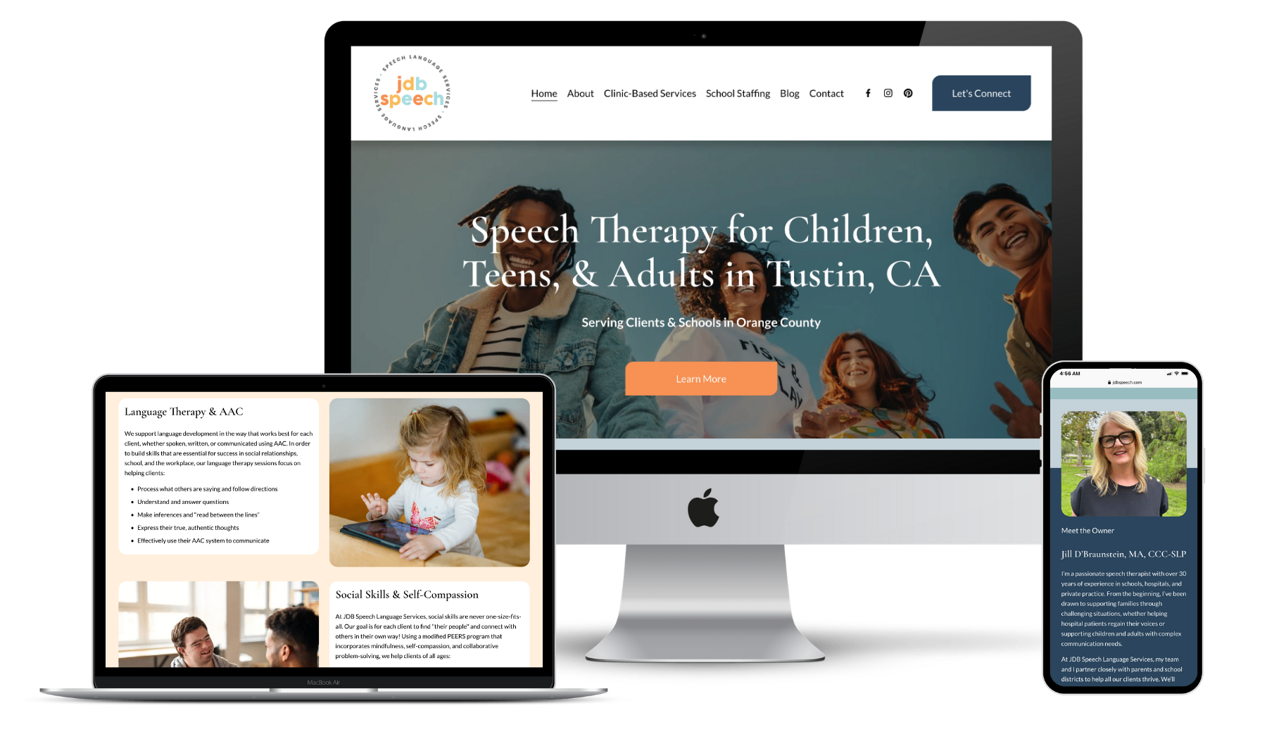 Website design, copy, SEO, stock photos