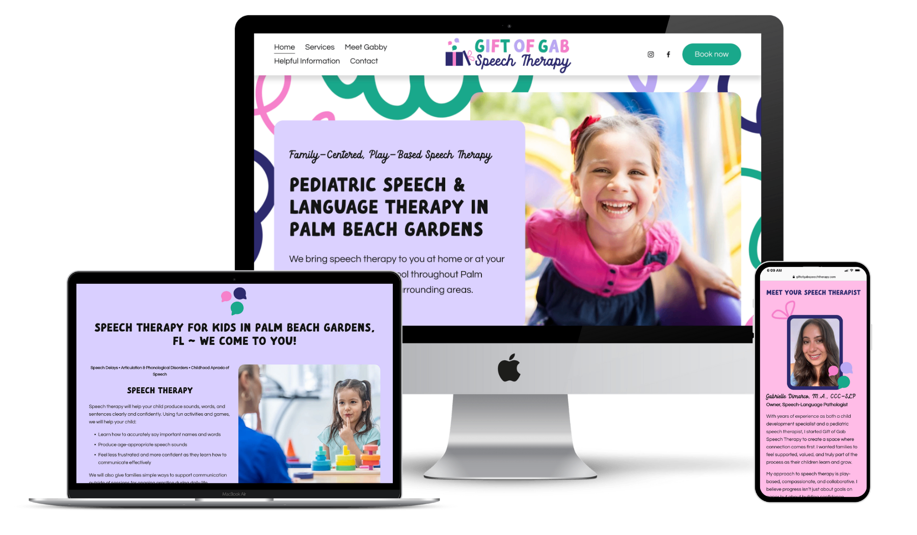 Website design, copy, and SEO