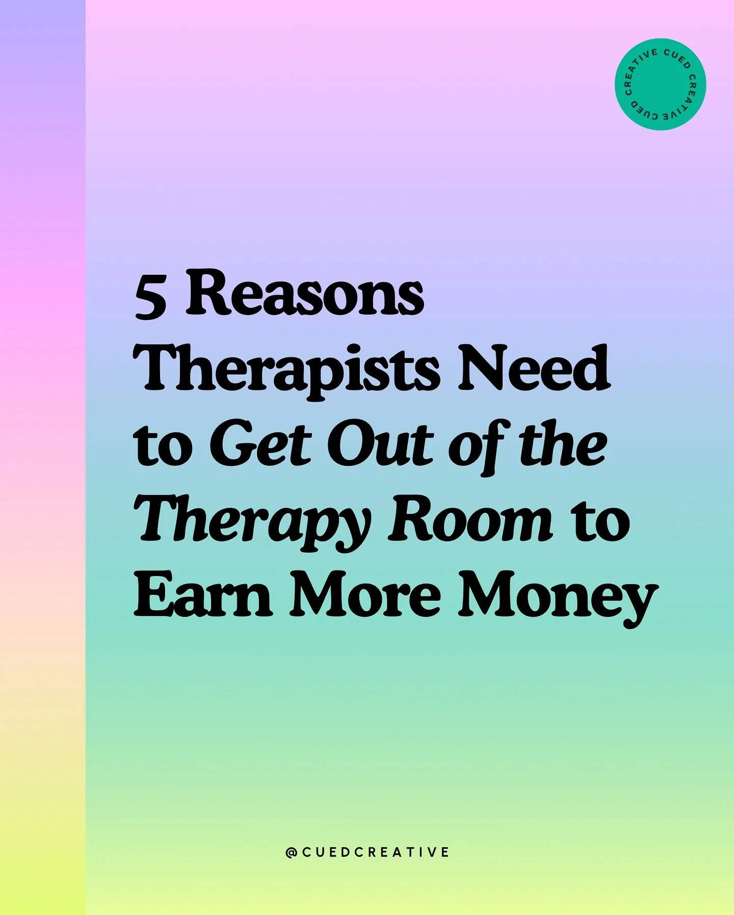 Ever feel like no matter how many clients you see, you&rsquo;re still stuck at the same income level?

That&rsquo;s because when your entire business happens inside the therapy room, your time (and income) will always be capped.

Here&rsquo;s why the