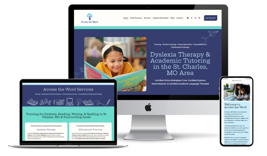 Website design, custom brand elements, copy, SEO, stock photos