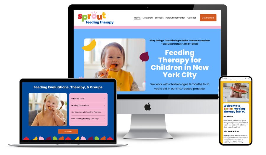 Website design, custom brand elements, copy, SEO, stock photos