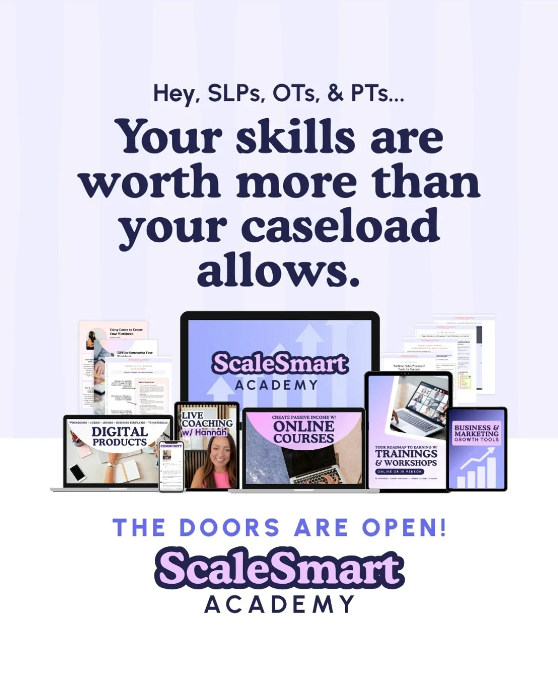 🎉 Doors are OPEN to ScaleSmart Academy!

If you&rsquo;re ready to create income beyond 1:1 services using the skills and experience you already have, come join us.

Enrollment is open through October 5th.

👉 Comment &ldquo;INCOME&rdquo; for the lin