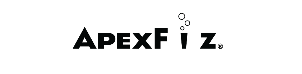 A black logo with the stylized text 'APEX Fiz' and a dot over the letter 'i' with small bubbles above the dot.