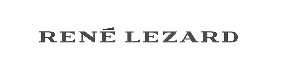 'René Lezard' Logo black letters on a white background