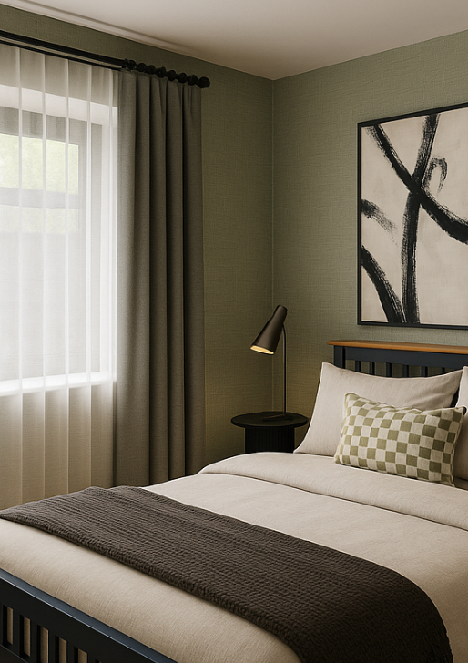 Guest room design using existing bed