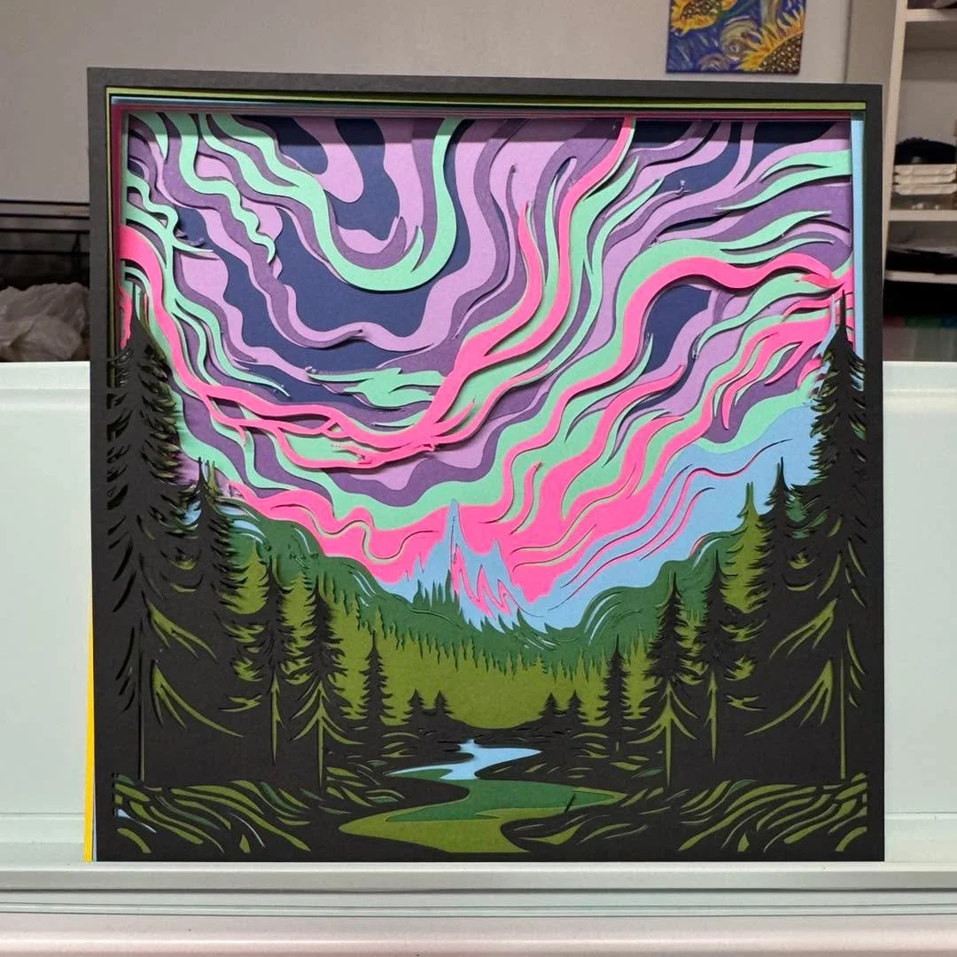 I can&rsquo;t believe how one color of paper can make this design look so different