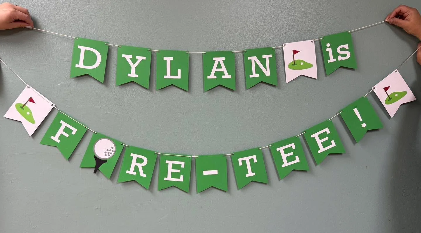 I got asked to make some golf birthday banners&hellip;.what do you think?