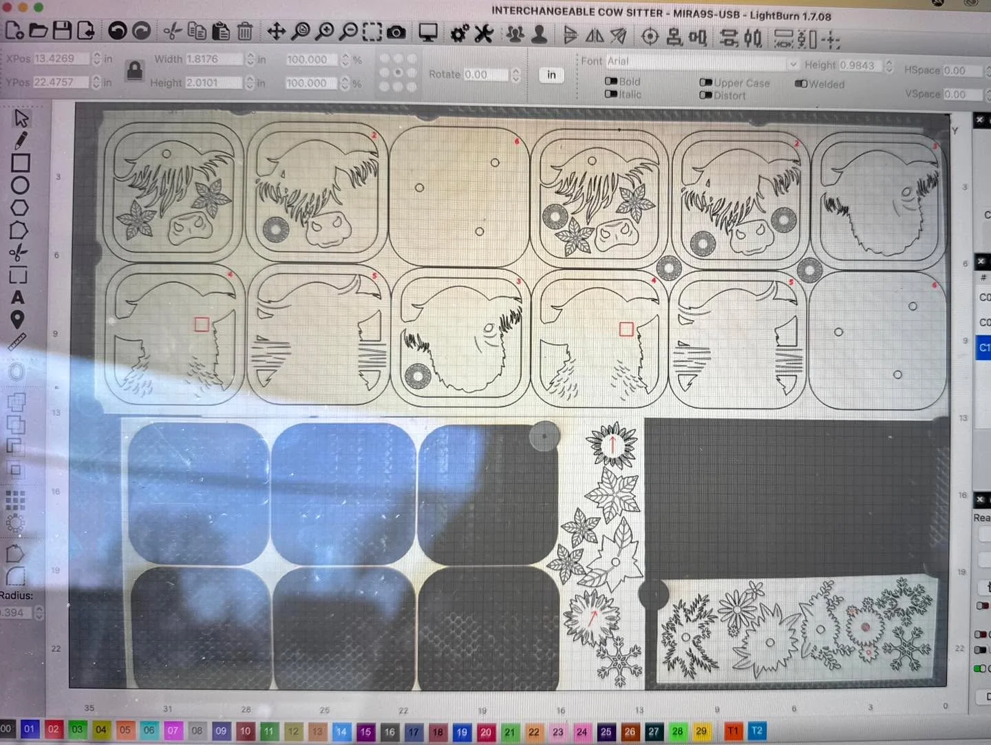 On the computer vs the machine.  Spring break and warm days makes for fun crafting days
