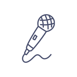 Icon of a microphone.
