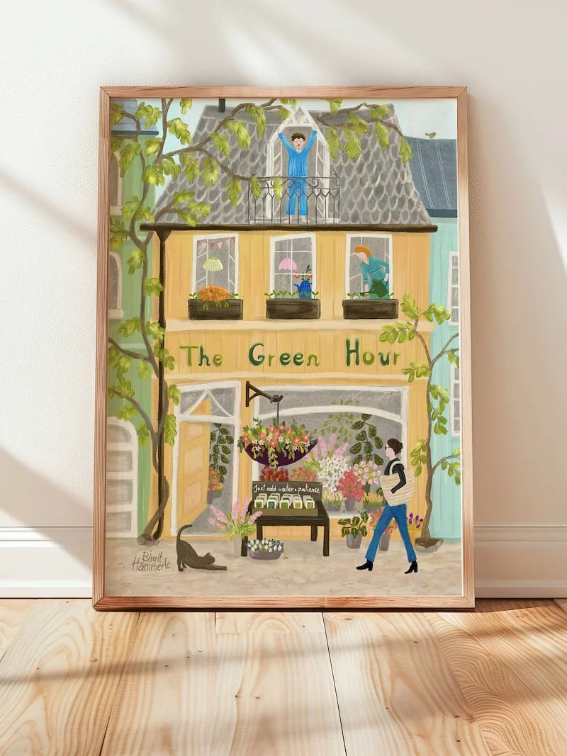 Flower Shop "The Green Hour" Fine Art Print