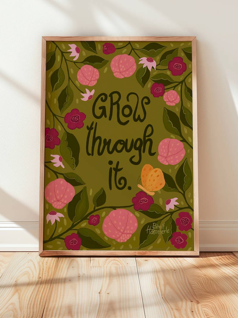 Uplifting Art Print with Autumn Botanicals