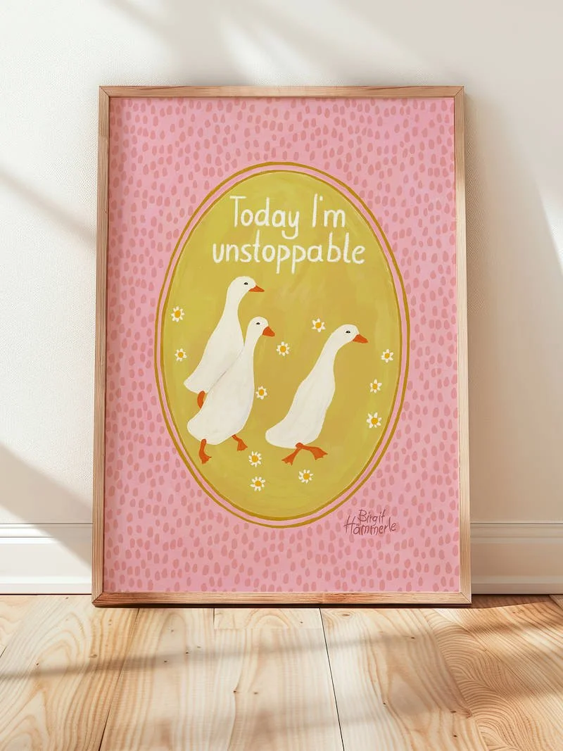 Today I’m Unstoppable – March of the Geese Art Print