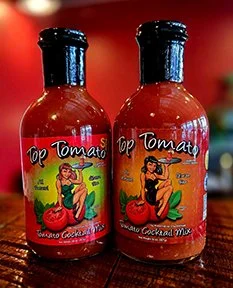 Two bottles of Top Tomato Bloody Mary Mix (Original & Spicy)