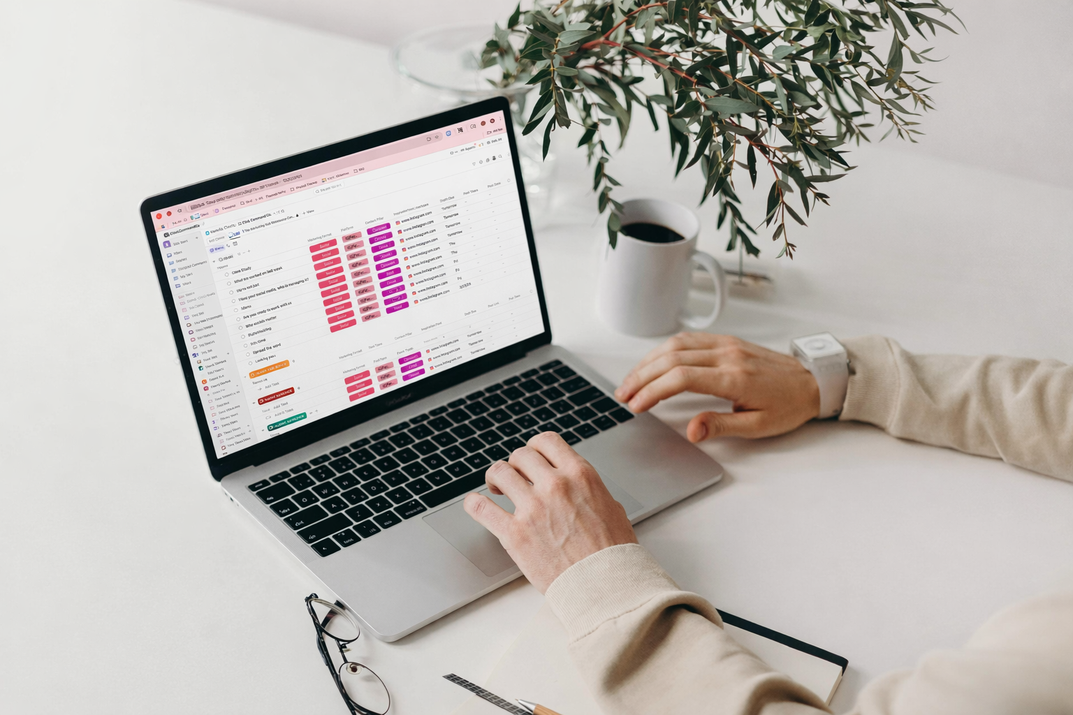 Custom ClickUp workspace built by Click Command Co. for a small business client