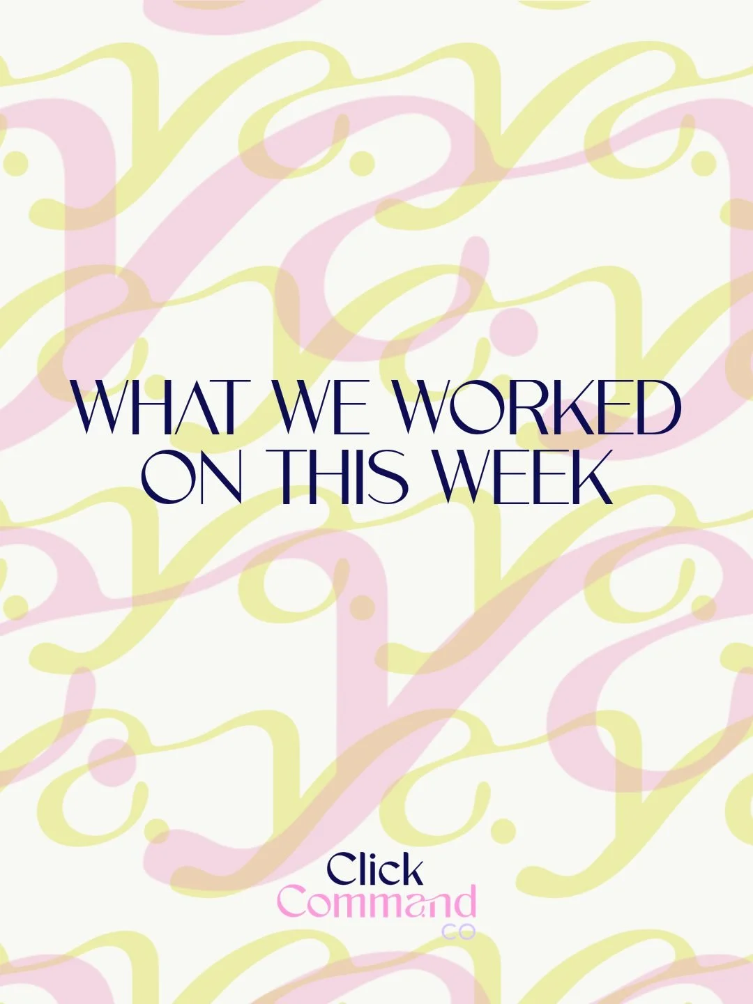 We are always reviewing and strategizing for improvement! 🌸

There are a million things done inbetween, but here are some highlights from our week at Click Command Co 🌿🤍

Our bookings are open, get in touch ✨💻

#clickcommandco #marketingagency #m