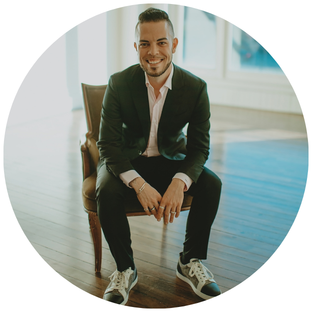 Tyler Young, founder of Click Command Co., seated and smiling