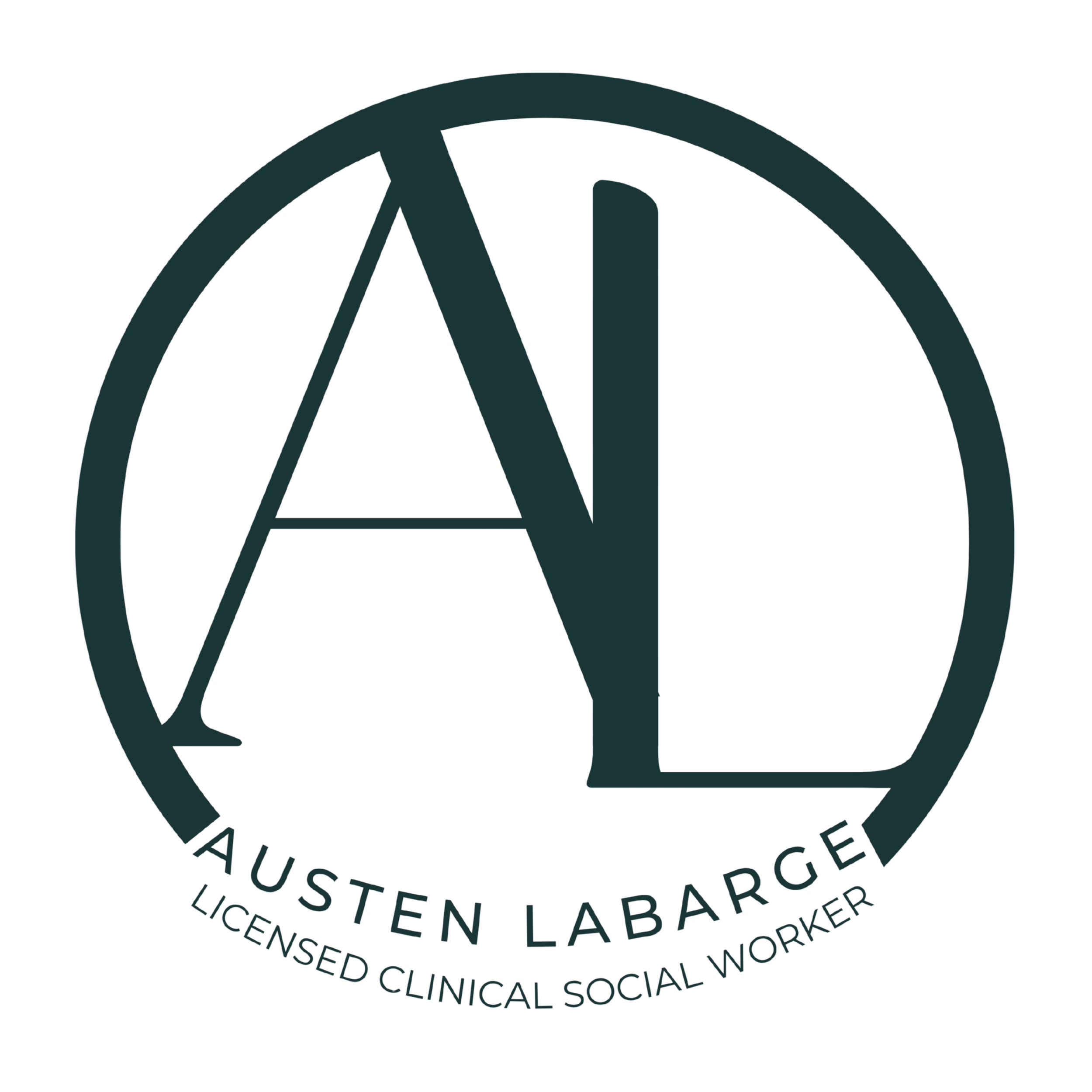 Austen LaBarge, LCSW logo, therapy practice branding client