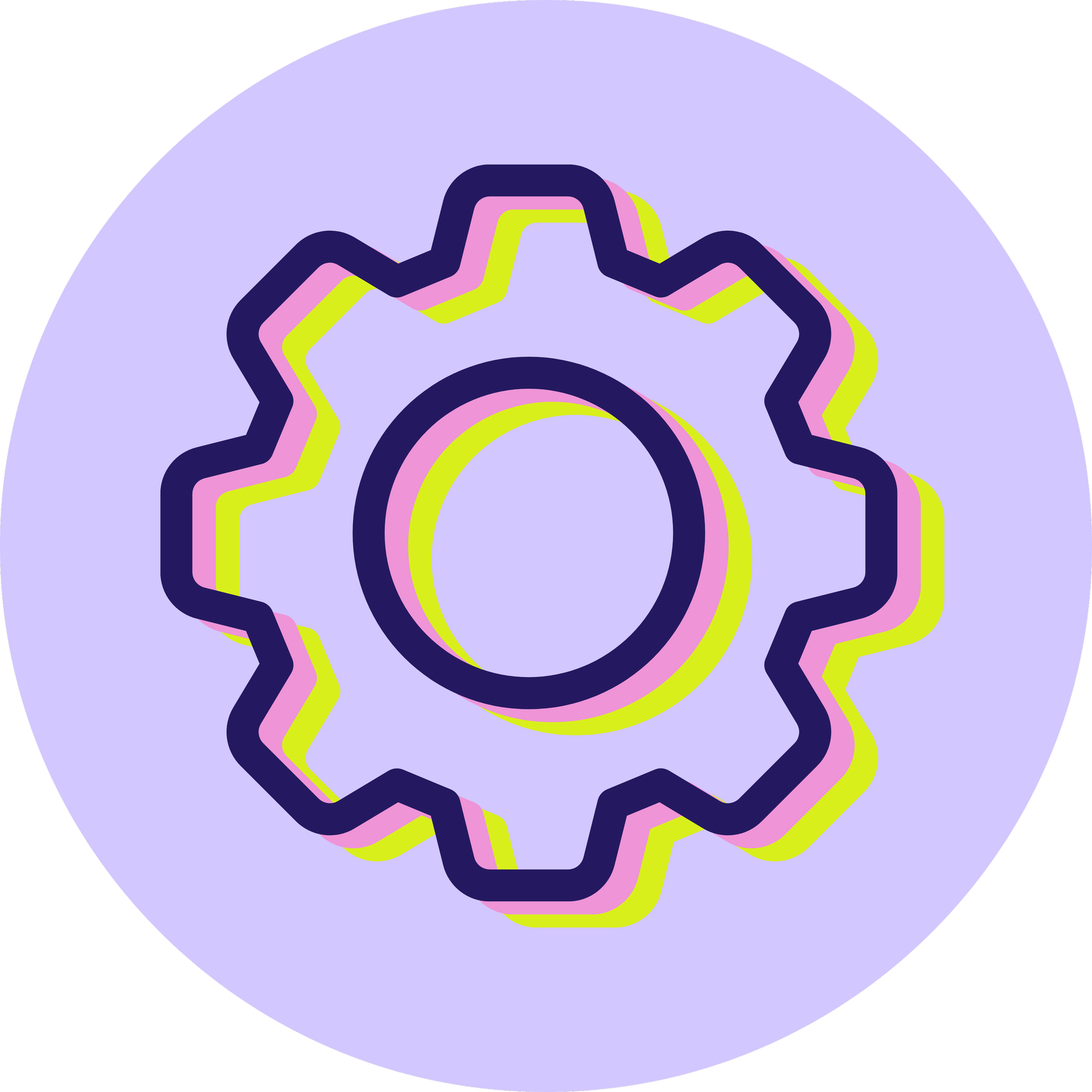 Gear icon representing empowerment through systems, a core value of Click Command Co.