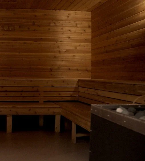 Modern social sauna and cold plunge wellness space at Banya in Portsmouth NH