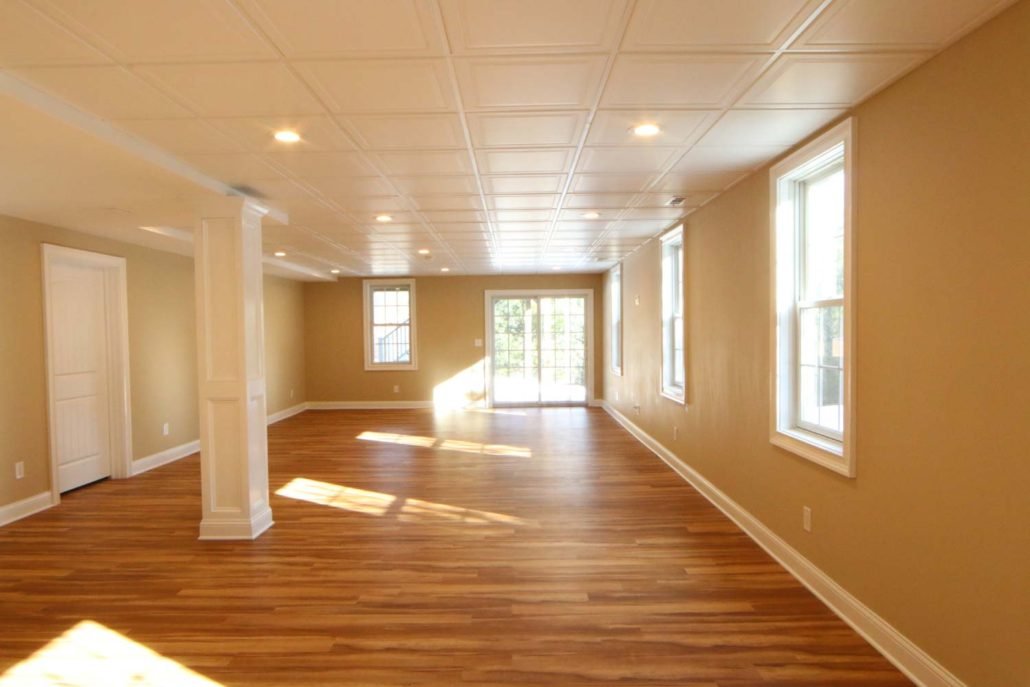 Basement remodel done in Trumbull, CT