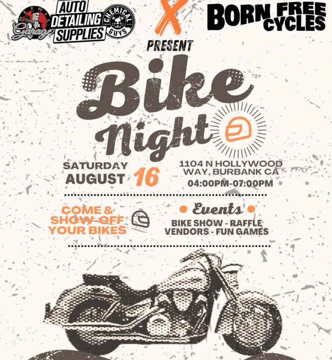 Born Free Cycles & Detail Garage Burbank Bike Night