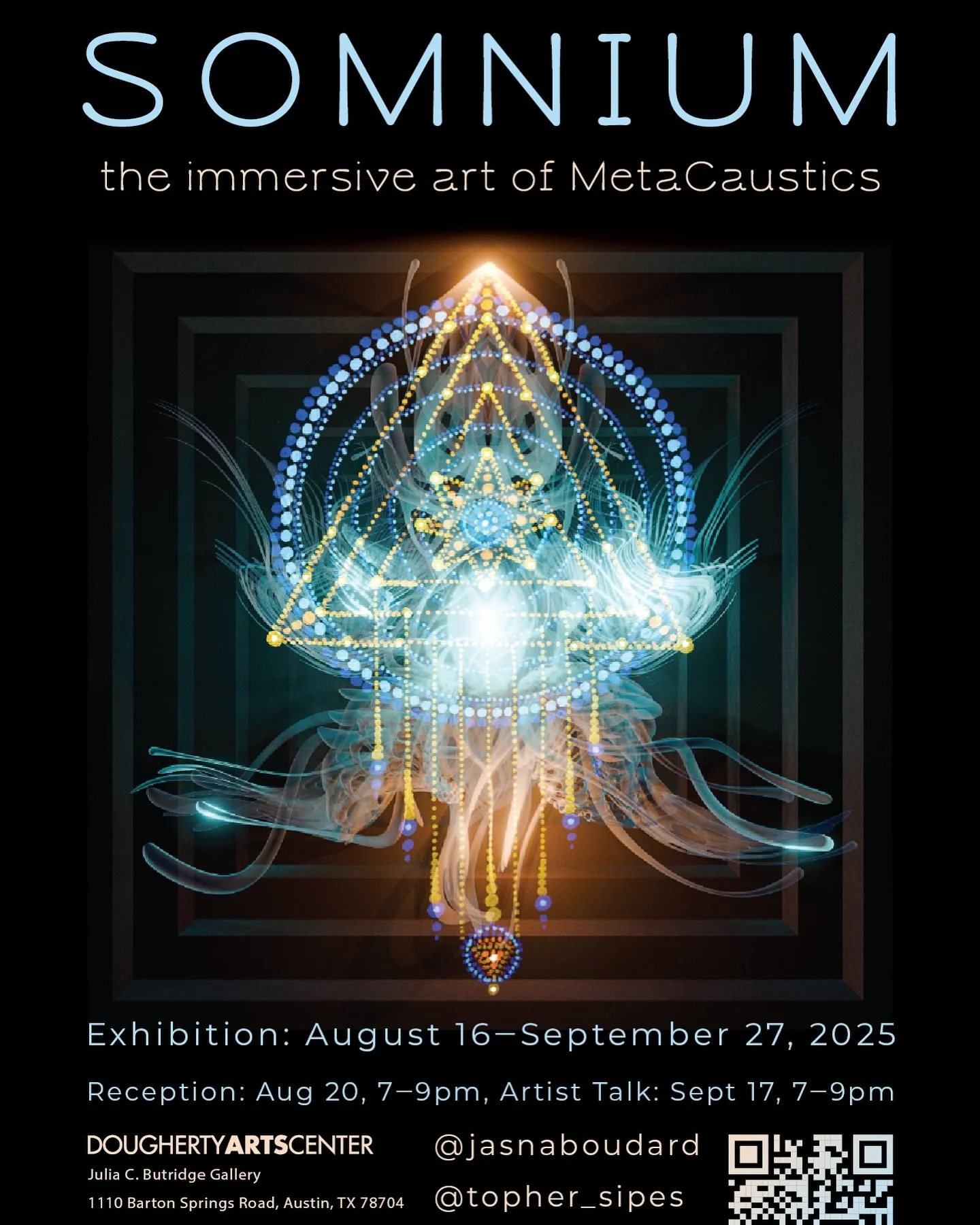 MetaCaustics is BACK with our very first solo art exhibition! 🥳

We&rsquo;ve been in numerous art shows, but this one is near and dear to our hearts 💞 Both Topher and Jasna will be exhibiting new personal series and a collection of collaborative wo