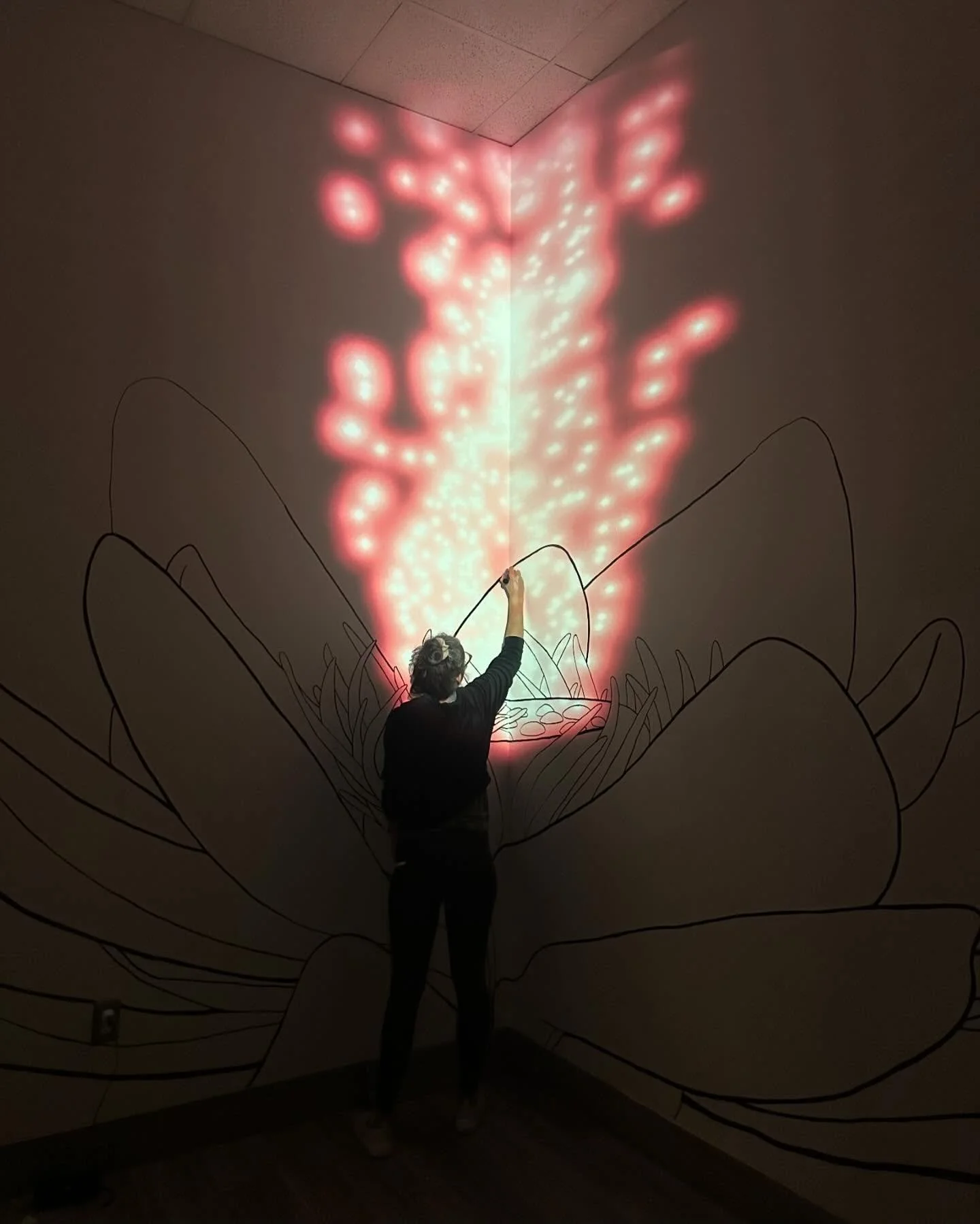 Sneak peek of our upcoming installation of Wilting Light for the Secret Garden show at @contracommon 

We&rsquo;ve been working on a projection-mapped mural featuring hand-drawn linework that comes alive through blooming light. 

See the debut May 1s