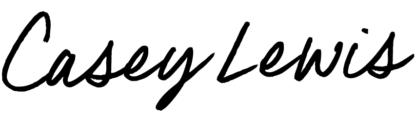 Casey Lewis written in script