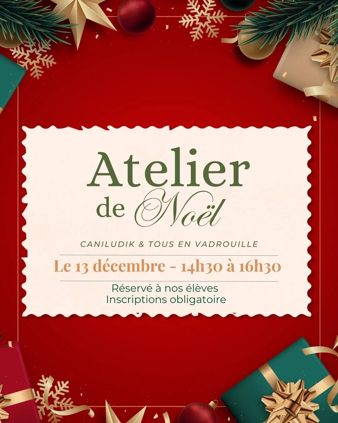 Enqu&ecirc;te de No&euml;l : saurez-vous retrouver le coupable avant les autres ? 🕵️&zwj;♂️🐾

🎄  Le grand clu&eacute;do canin de No&euml;l !

Le P&egrave;re No&euml;l s'est fait voler sa hotte contenant les cadeaux pour les toutous nantais !
Nous 