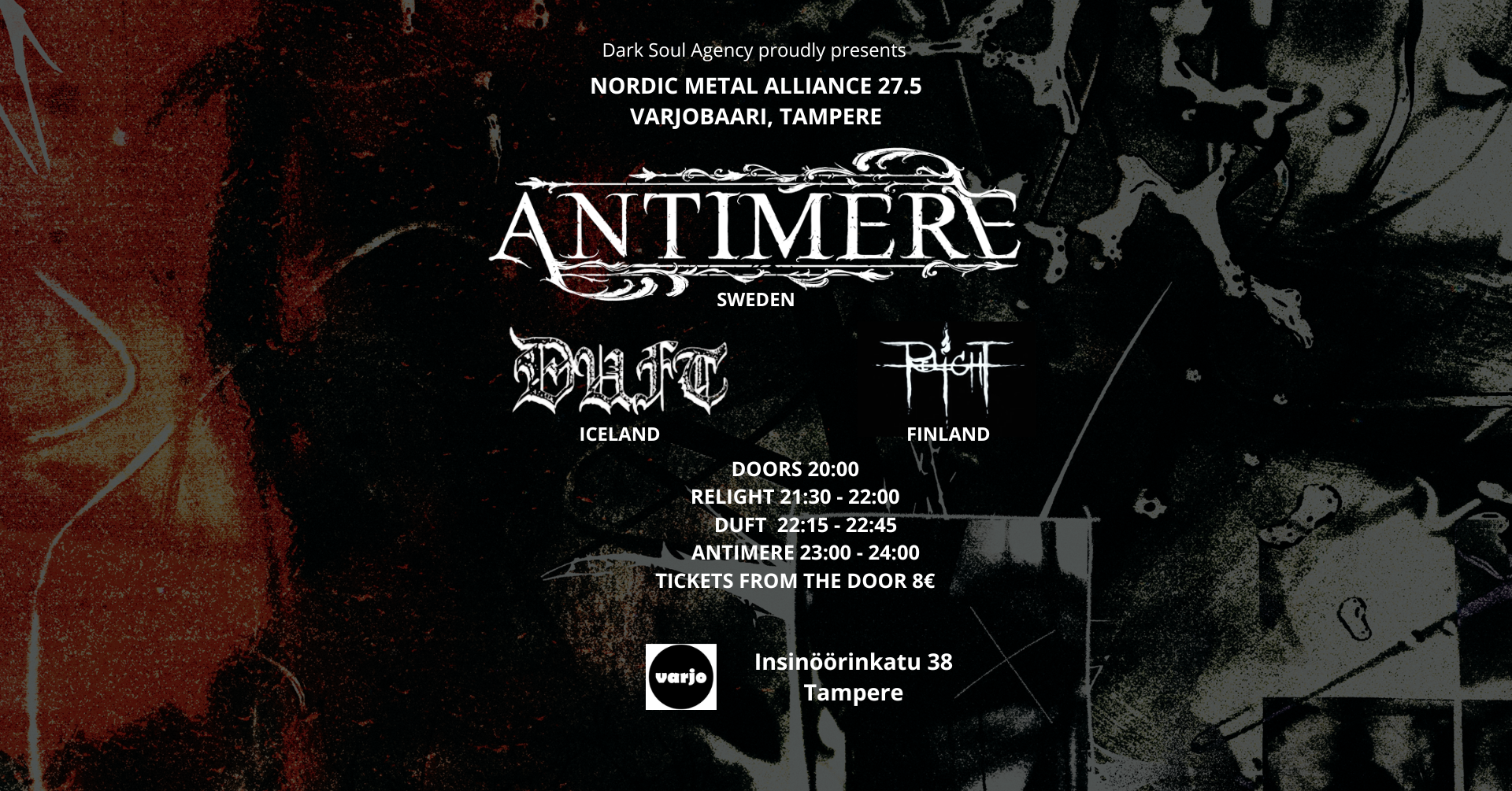 VARJOBAARI 27.5.2026, NORDIC METAL ALLIANCE TAMPERE