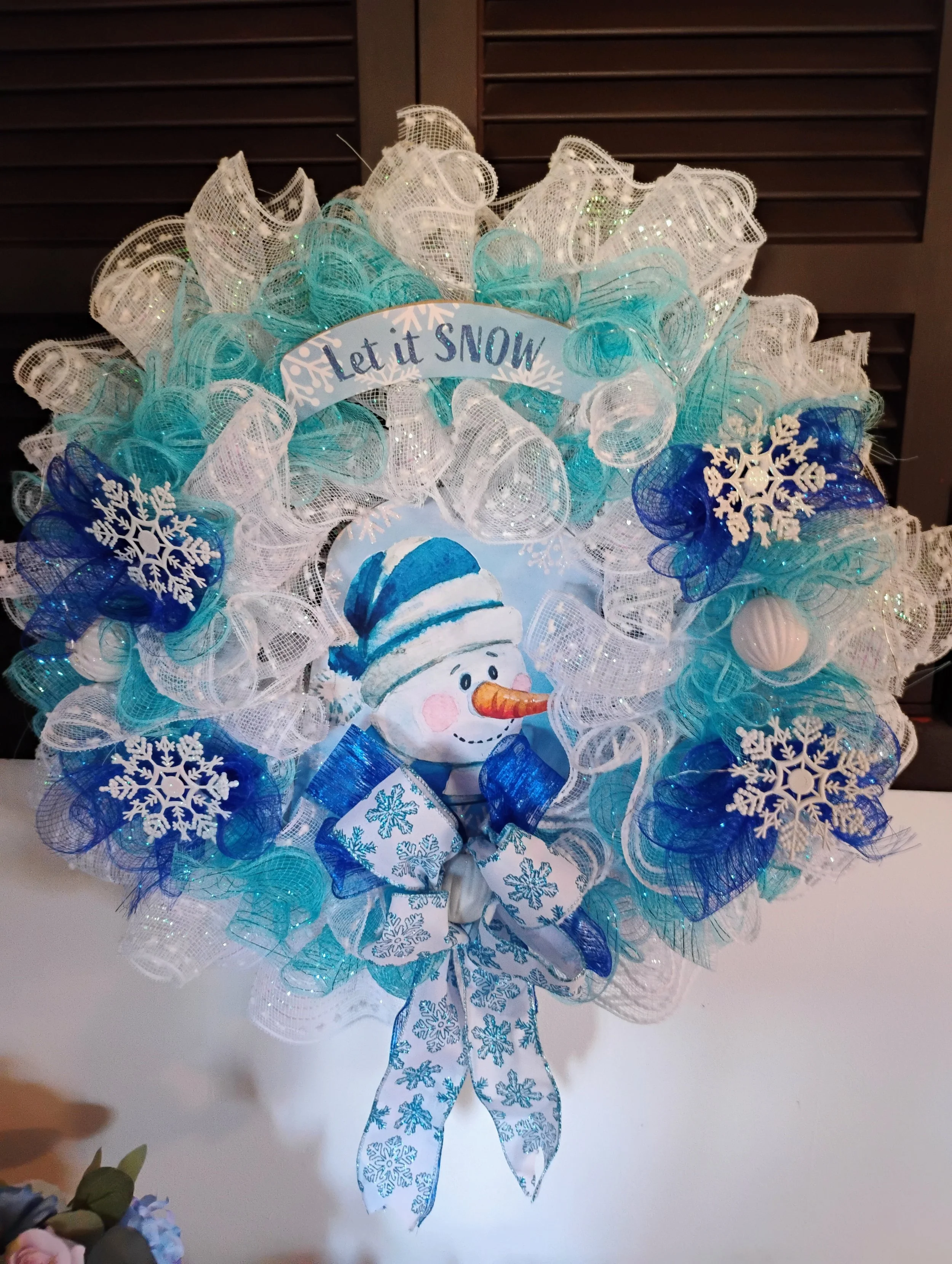 let it snow winter wreath