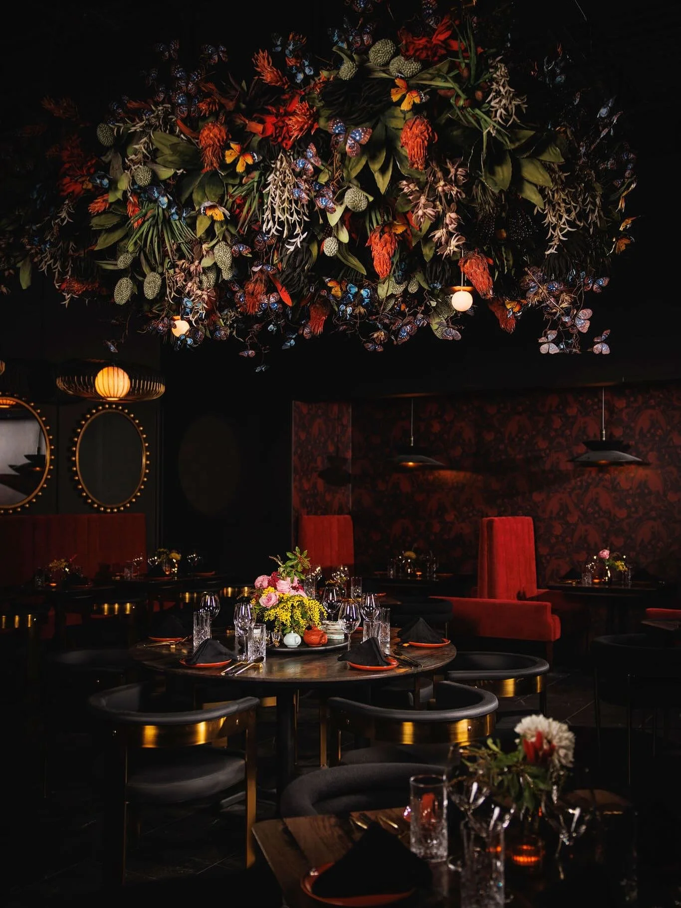 Celebrate Spring with dinner amongst Butterflies and Blooming Flowers under our hanging garden in Night Rooster.