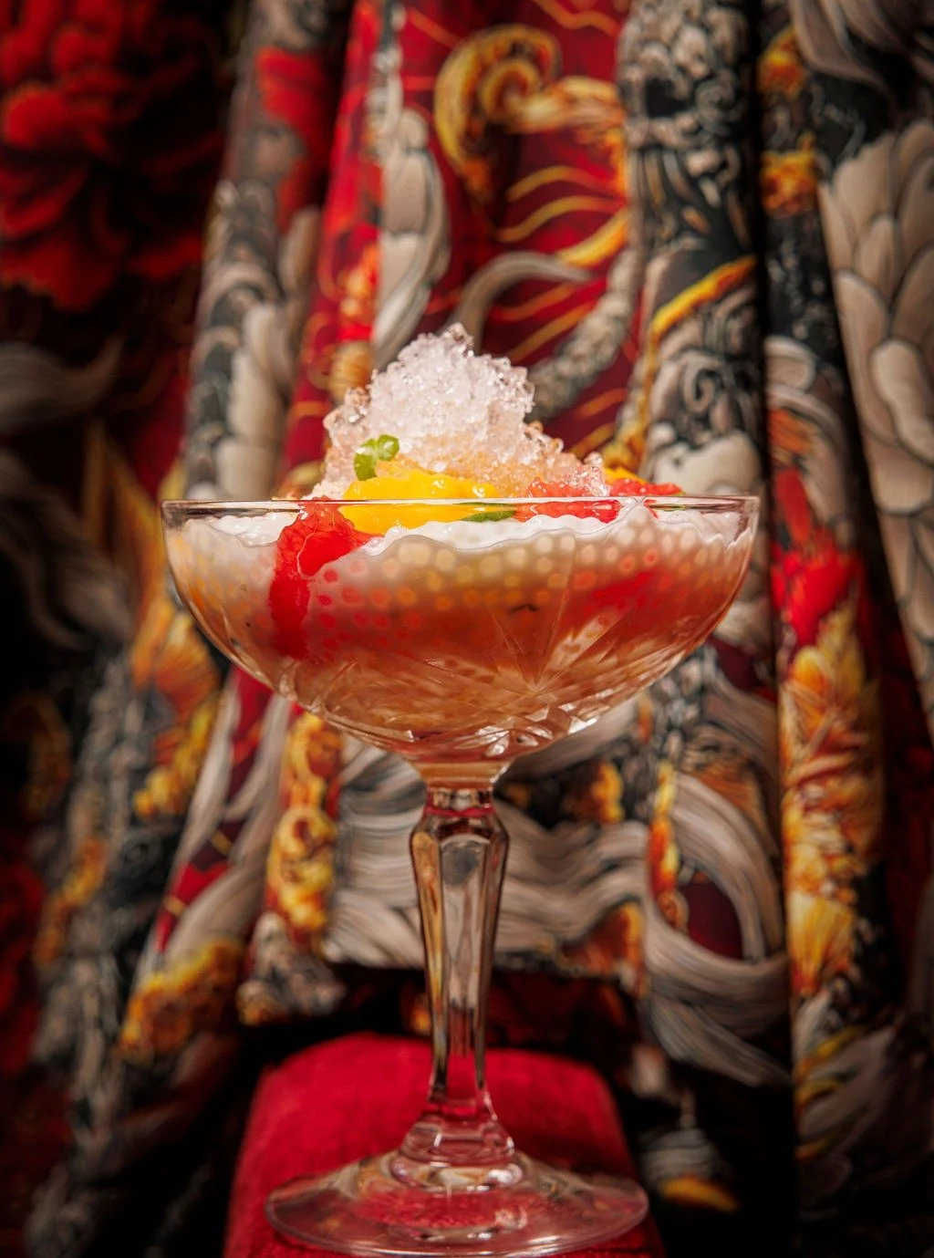 Creamy Coconut Sago at @nightroosterdallas &mdash; the perfect sweet ending to an unforgettable night.
Chewy little pearls swimming in rich coconut milk, with bright mango &amp; grapefruit notes that cut through the richness. Light, refreshing, and d