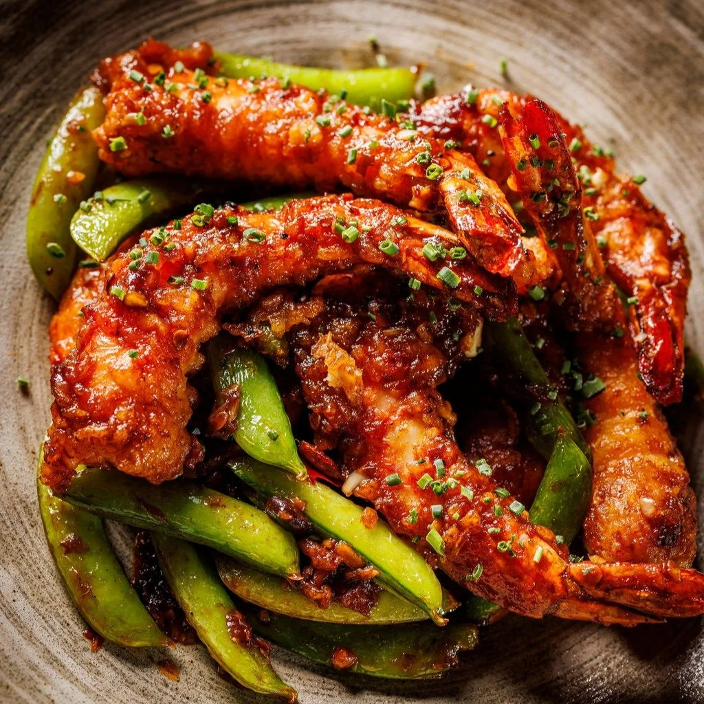 Juicy Jumbo Shrimp swimming in that bold, aromatic garlic sauce with the perfect kick of heat &mdash; Chef Shirley Chung isn&rsquo;t playing around! One bite and you&rsquo;ll be obsessed.

@nightroosterdallas &bull; Design District