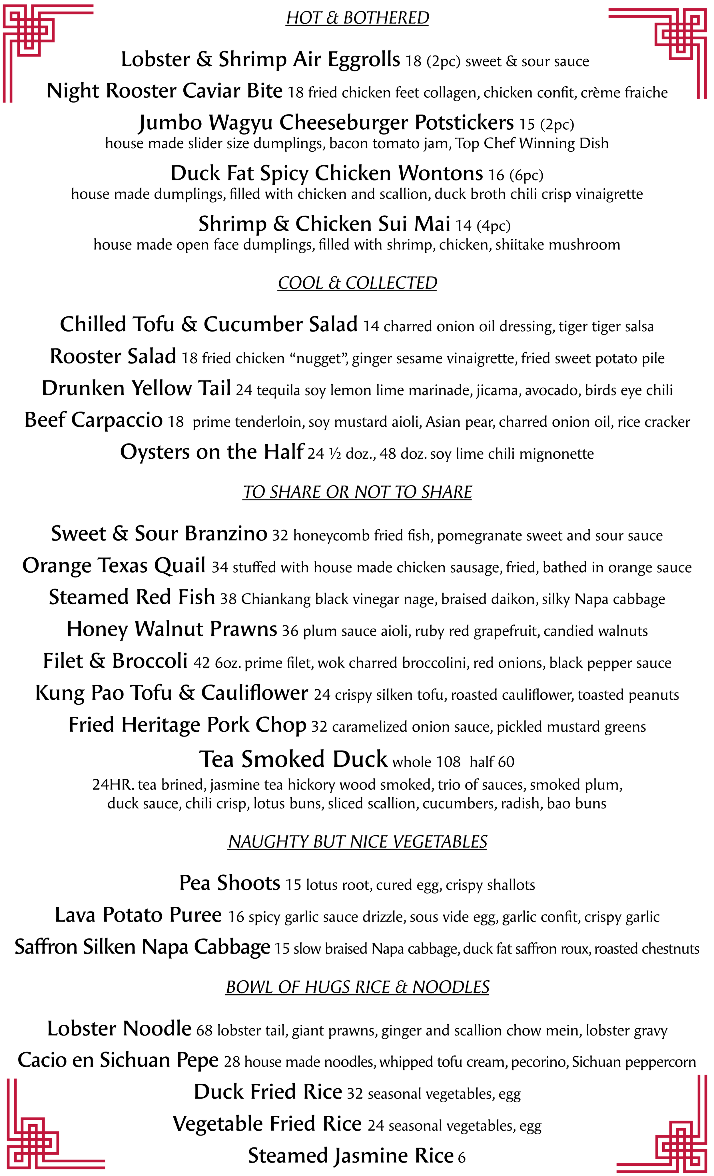 Night Rooster - Modern Chinese American Fine Dining