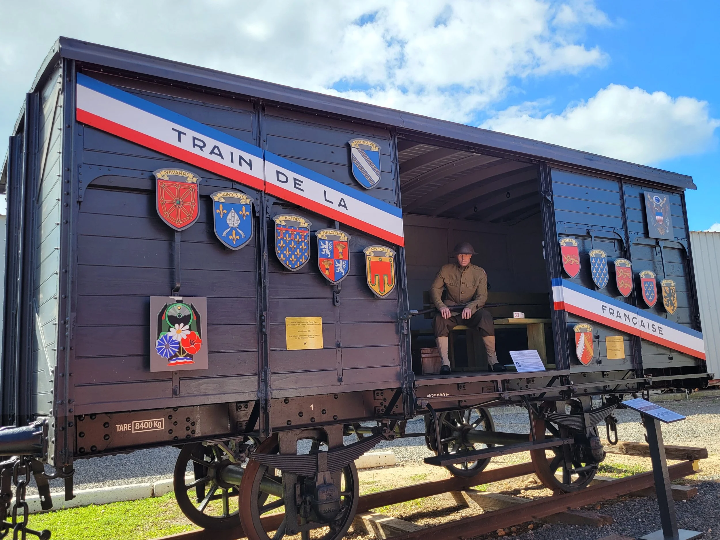 The boxcar could either carry 40 men...