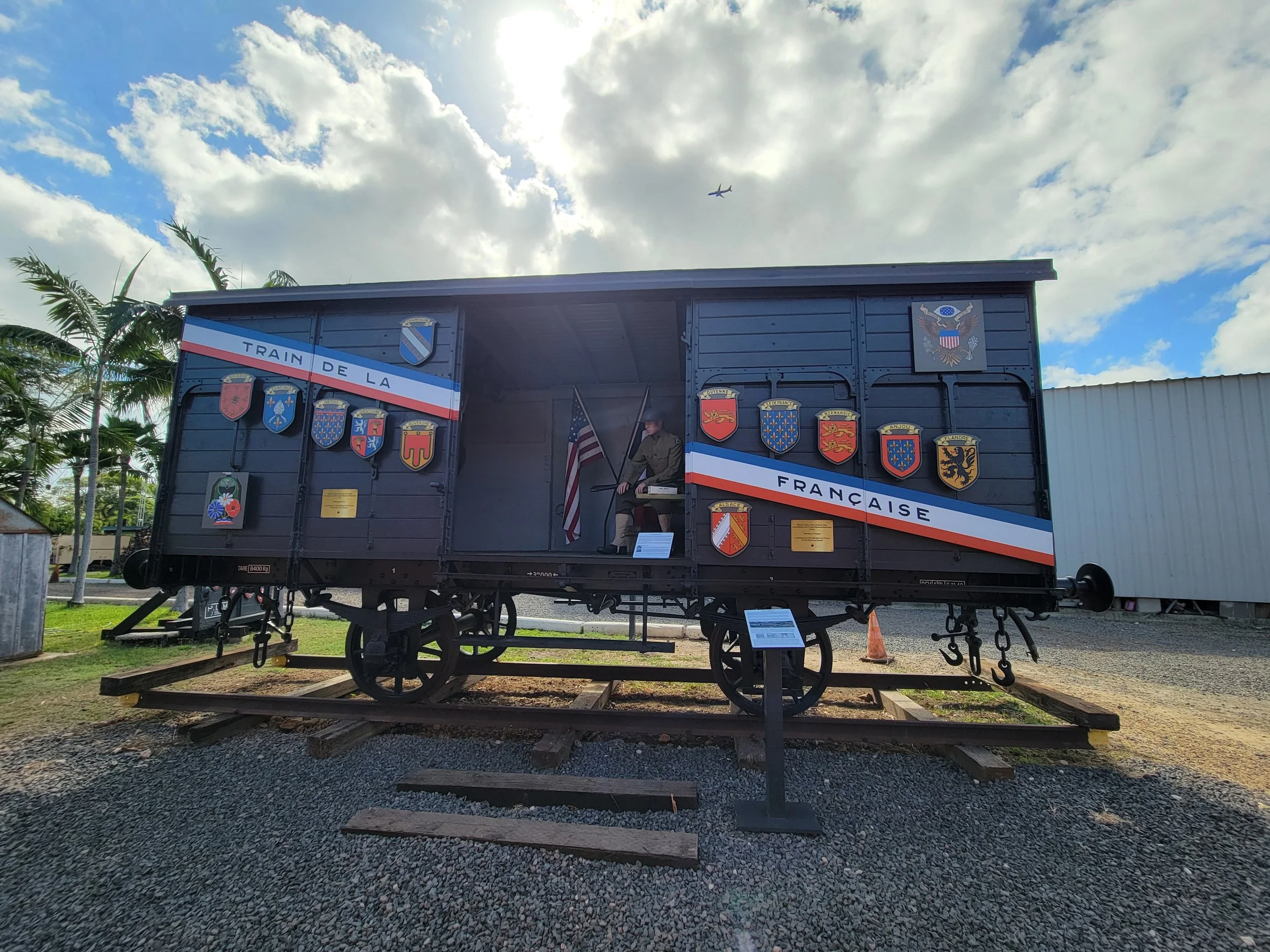 J-58220 stands proudly on a very special track made for a very special boxcar.