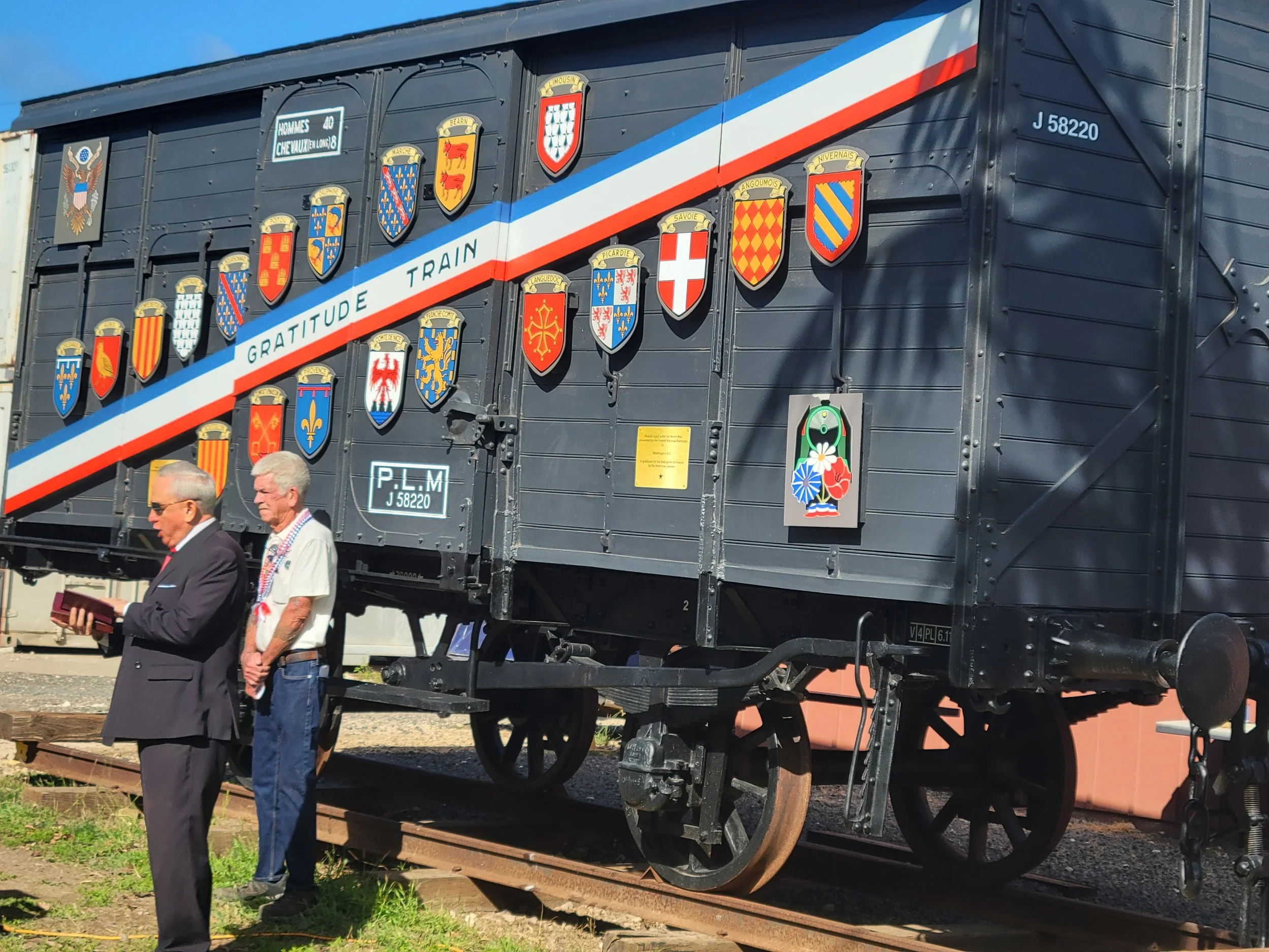 The ceremony began with a blessing of the boxcar.
