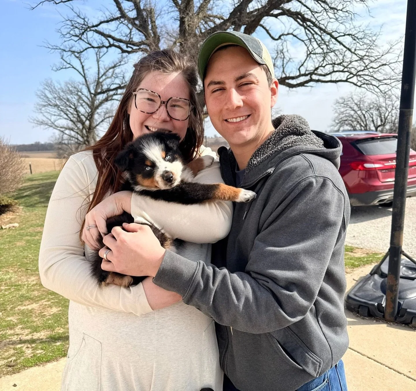 Rudy&rsquo;s feed debut! We love this little guy and he&rsquo;s been such a fun addition to our home 🩵. The last slide is him and his mom before we left the farm 🥹