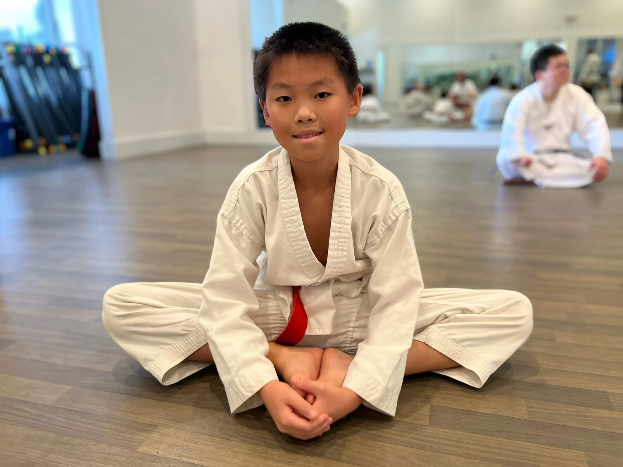 Boy sitting in a class 